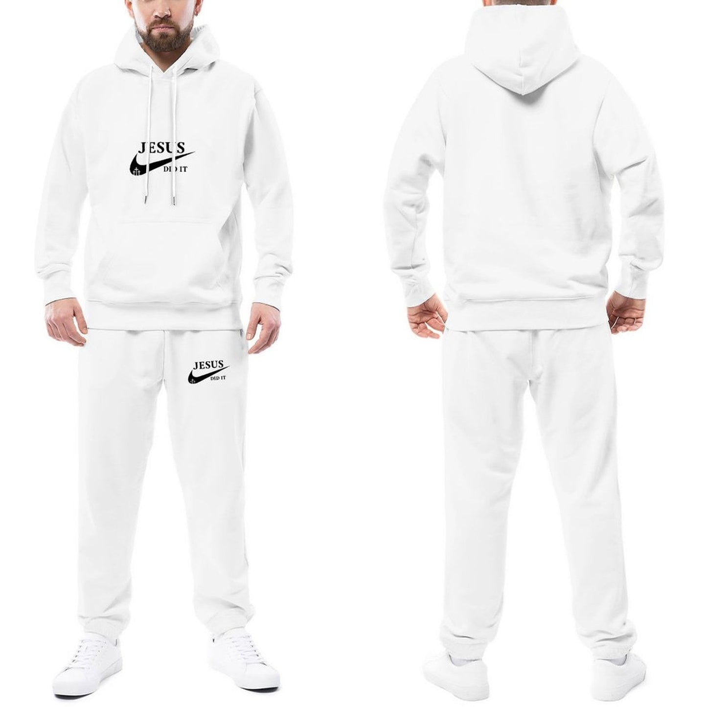 JESUS Did It (like Nike) Men's Christian Casual Outfit and Sweatpants Set - ClaimedbyGodDesigns