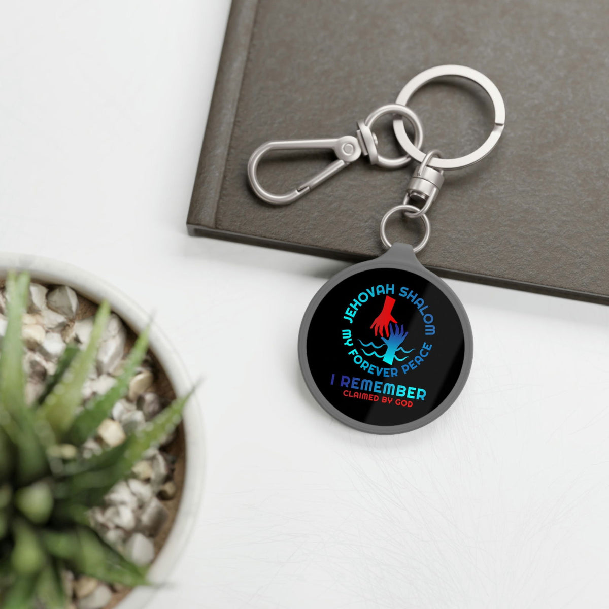 Jehovah Shalom My Forever Peace Key Fob - ClaimedbyGodDesigns
