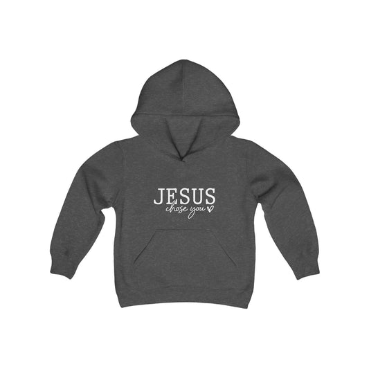 Jesus Chose You (2) Youth Heavy Blend Christian Hooded Sweatshirt - ClaimedbyGodDesigns