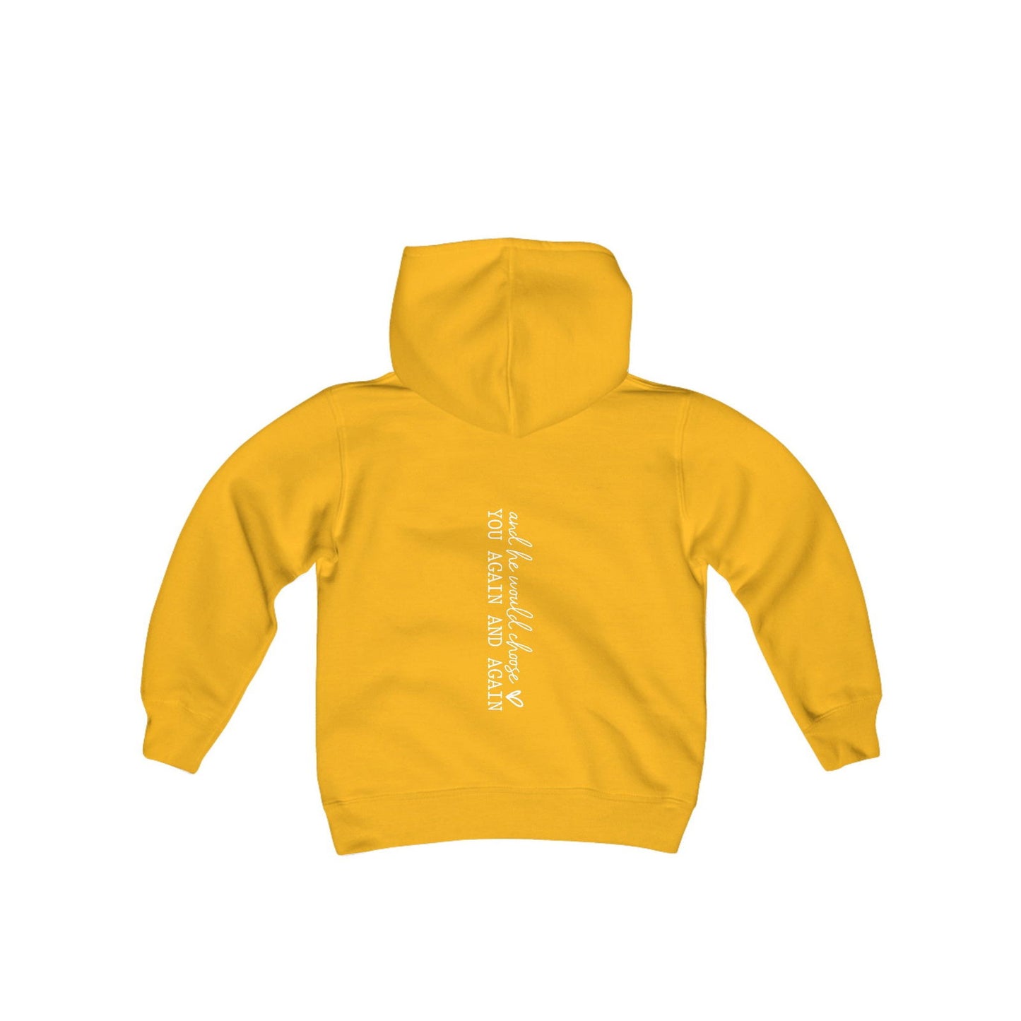Jesus Chose You (2) Youth Heavy Blend Christian Hooded Sweatshirt - ClaimedbyGodDesigns