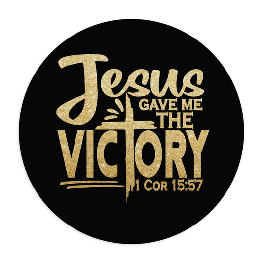 Jesus Gave Me The Victory Christian Mouse Pad - ClaimedbyGodDesigns