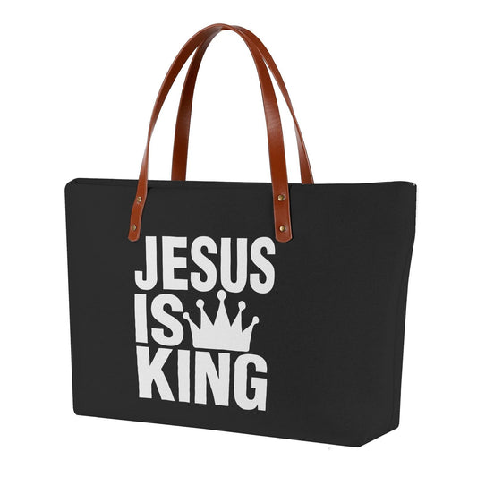 Jesus Is King Christian Womens Comfort Tote Bag - ClaimedbyGodDesigns