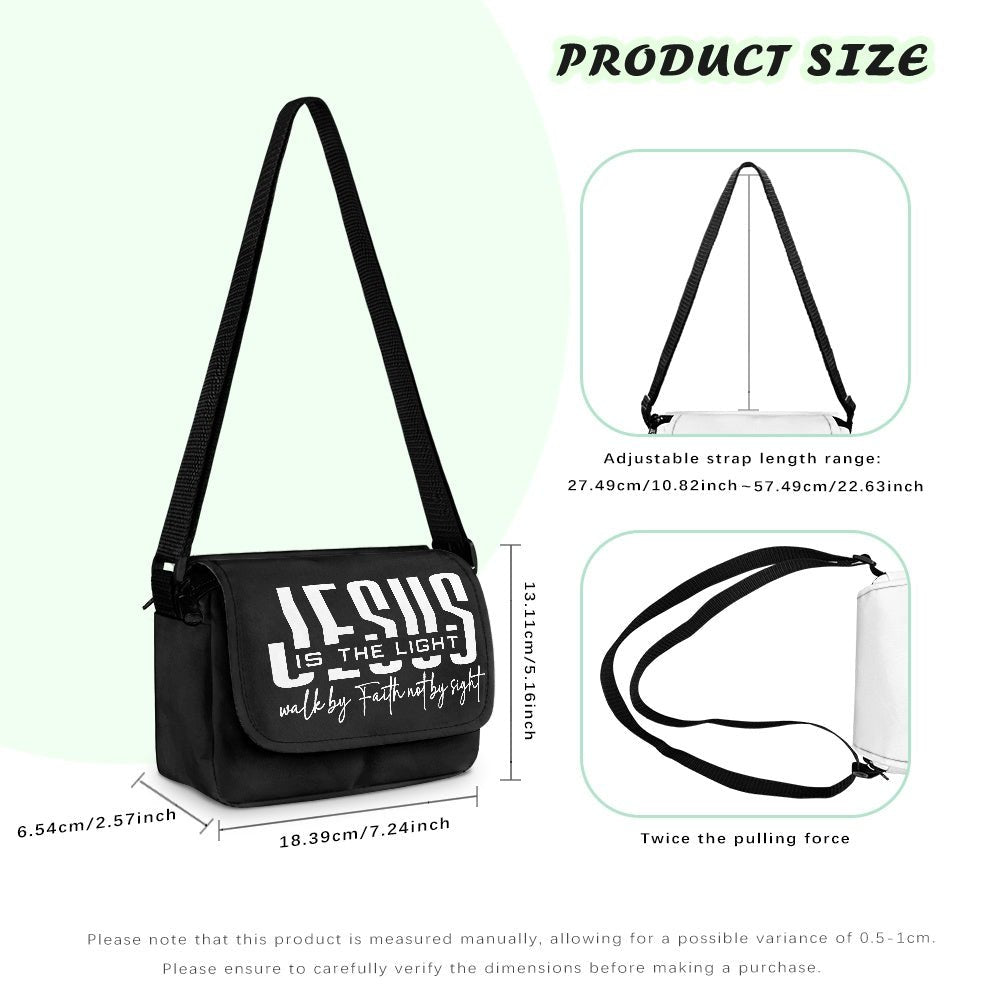 Jesus Is The Light Christian Kids Flap Crossbody Bag - ClaimedbyGodDesigns