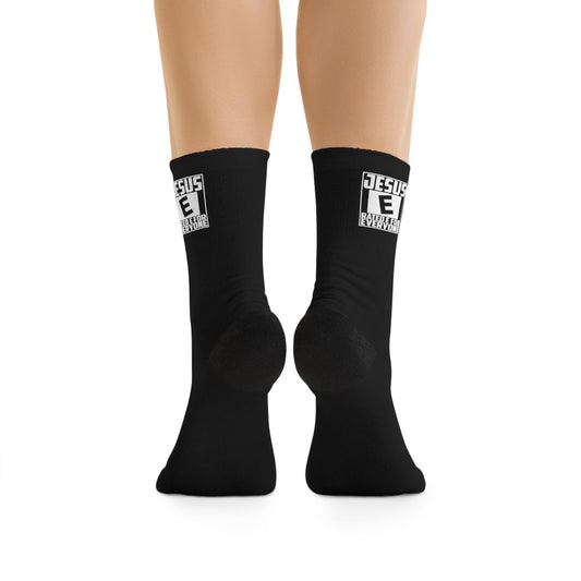 Jesus Rated E For Everyone Christian Tribe Socks - ClaimedbyGodDesigns