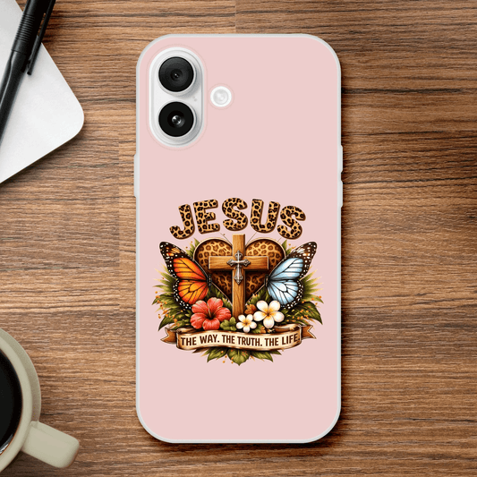 Jesus The Way The Truth The Life Christian Flexi Phonecase For Iphones - ClaimedbyGodDesigns