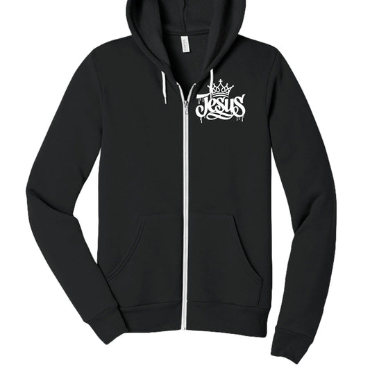 Jesus Unisex Christian Full-zip Hooded Sweatshirt - ClaimedbyGodDesigns