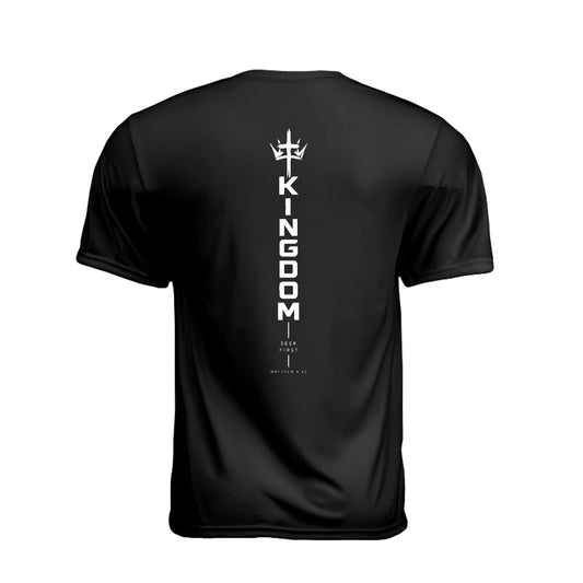 KINGDOM Seek First Unisex Christian Gym T-Shirt | Matthew 6:33 - Claimed by God Designs