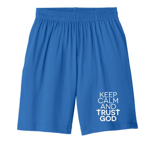 Keep Calm And Trust Him Youth Christian Shorts - ClaimedbyGodDesigns