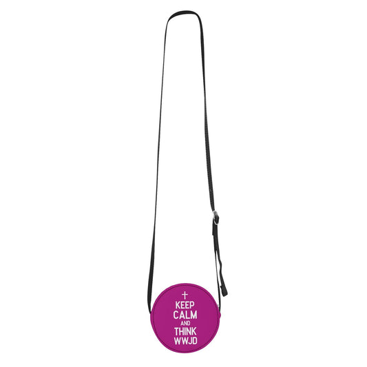 Keep Calm Christian Kids PU Small Round Bag Children Purse - ClaimedbyGodDesigns