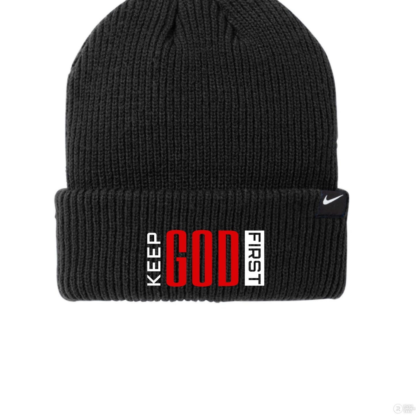 Keep Him First Adult Christian Beanie - ClaimedbyGodDesigns