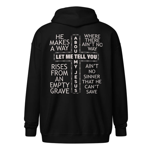 Let Me Tell You Unisex Christian heavy blend zip hooded sweatshirt - ClaimedbyGodDesigns