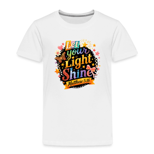 Let Your Light Shine Christian Toddler T-Shirt - ClaimedbyGodDesigns