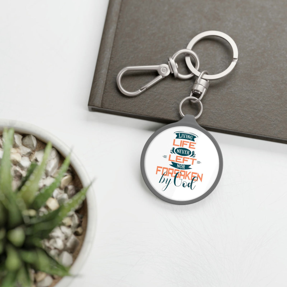 Living Life Never Left Nor Forsaken By God Key Fob - ClaimedbyGodDesigns