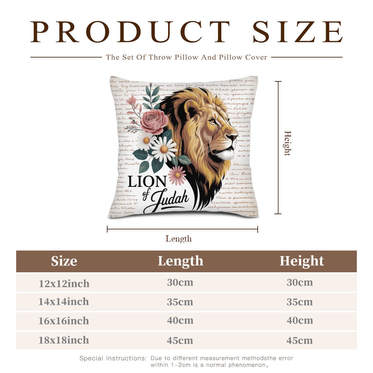 Lion Of Judah Christian Throw Pillow - ClaimedbyGodDesigns
