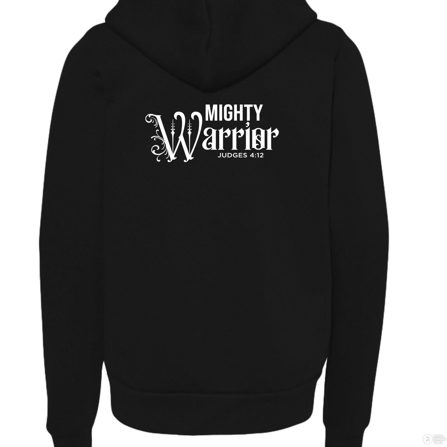 Mighty Warrior Youth Christian Fleece Full-Zip Hooded Sweatshirt - ClaimedbyGodDesigns