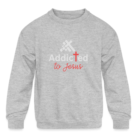 More Of Him Christian Youth Crewneck Sweatshirt - ClaimedbyGodDesigns