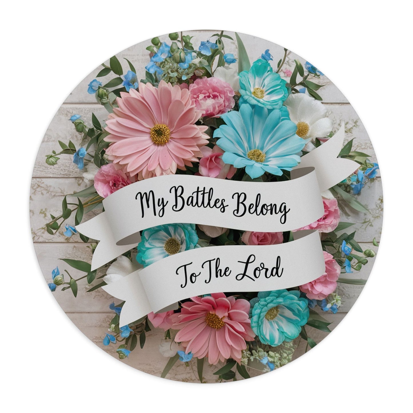 My Battles Belong To The Lord Christian Mouse Pad - ClaimedbyGodDesigns