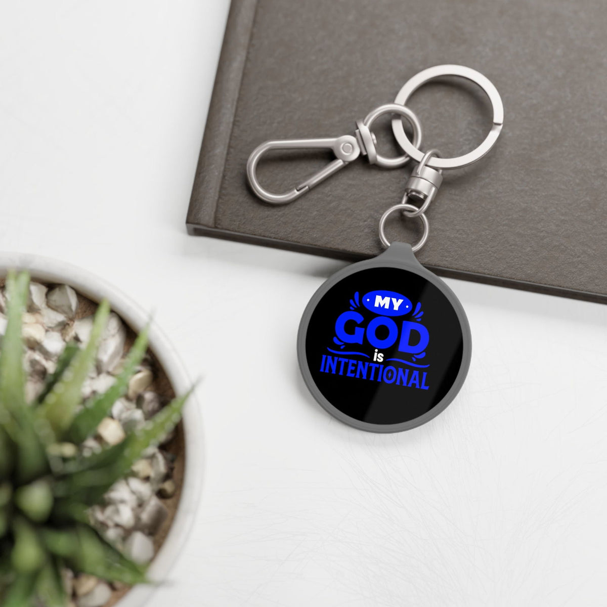 My God Is Intentional Key Fob - ClaimedbyGodDesigns