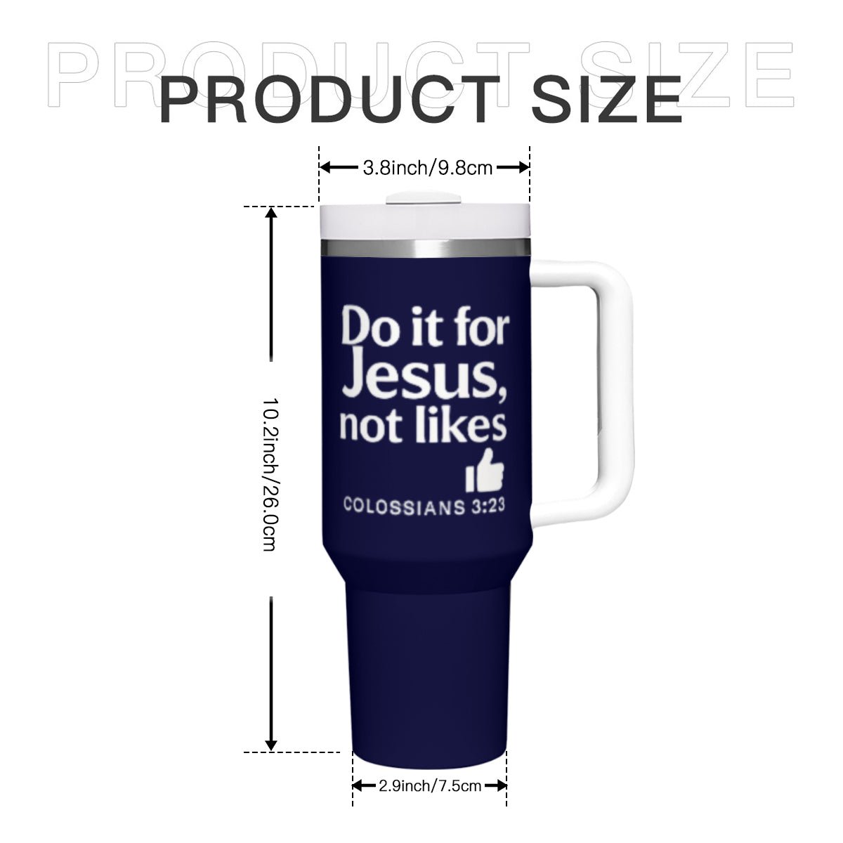Do It For Him Christian Stainless Steel Tumbler 40oz - ClaimedbyGodDesigns
