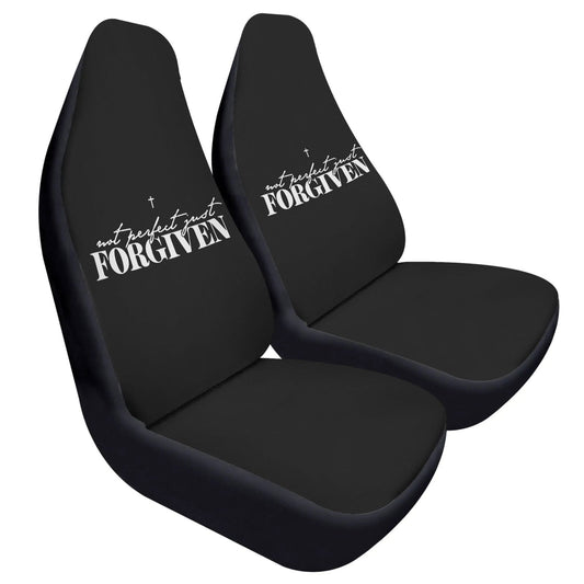 Not Perfect Just Forgiven Soft and Lightweight Christian Front Car Seat Covers (2pcs) - ClaimedbyGodDesigns