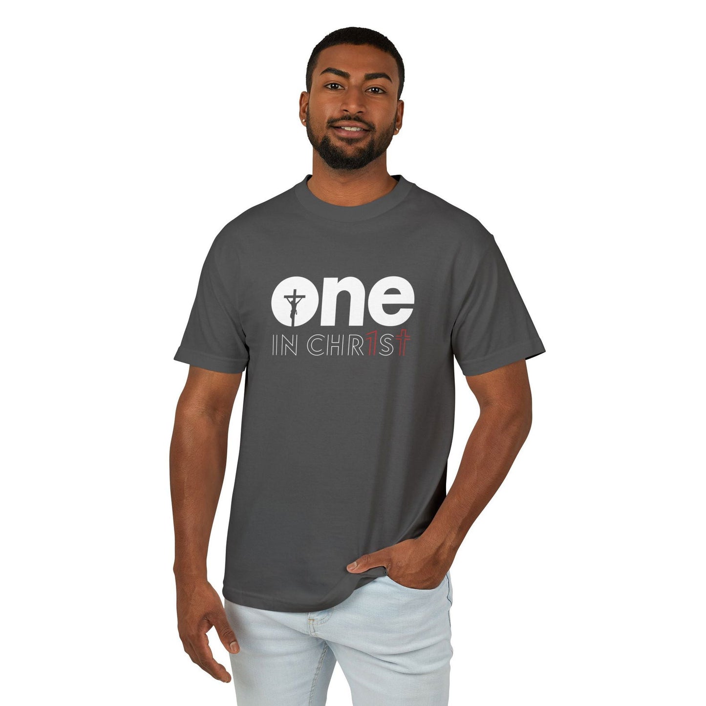 One In Christ Unisex Christian Garment-Dyed Heavyweight Cotton T-Shirt - ClaimedbyGodDesigns