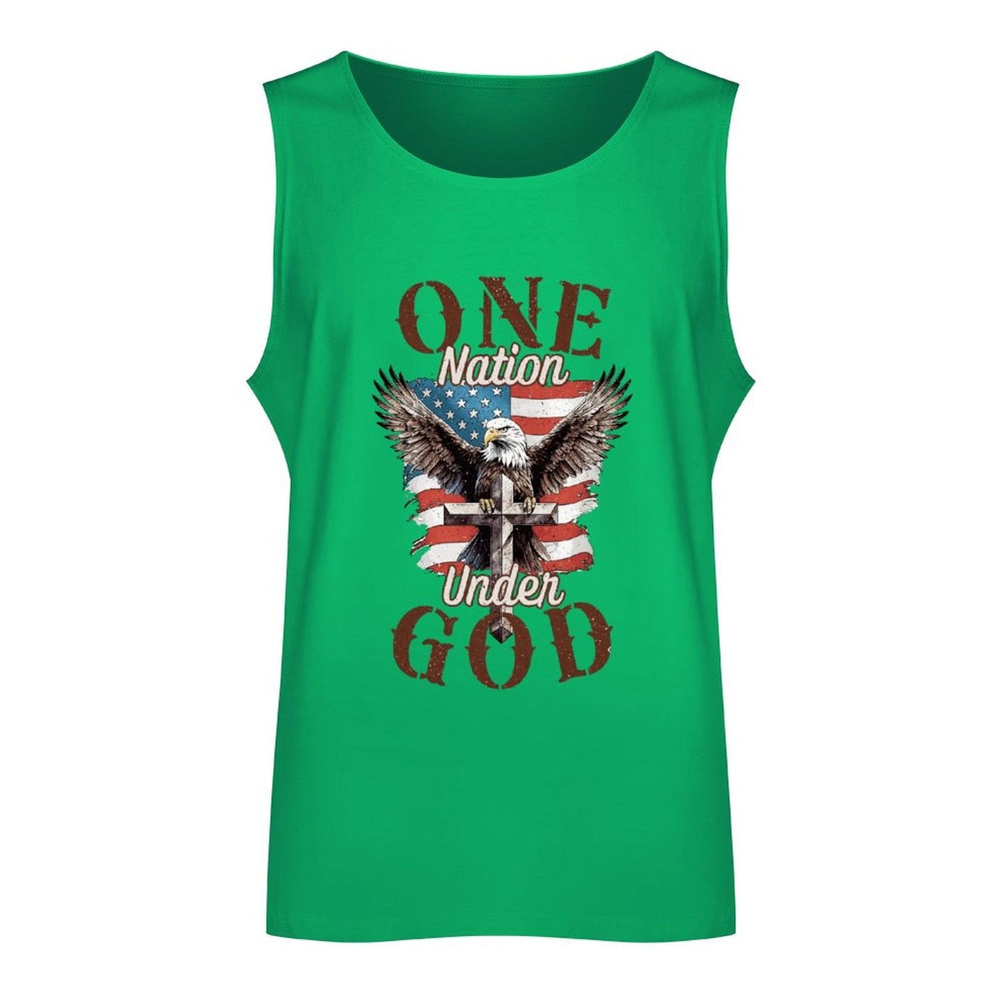 One Nation Under God American Patriotic Men's Christian Tank Top - ClaimedbyGodDesigns