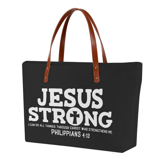 Philippians 4:13 Jesus Strong Christian Womens Comfort Tote Bag - ClaimedbyGodDesigns