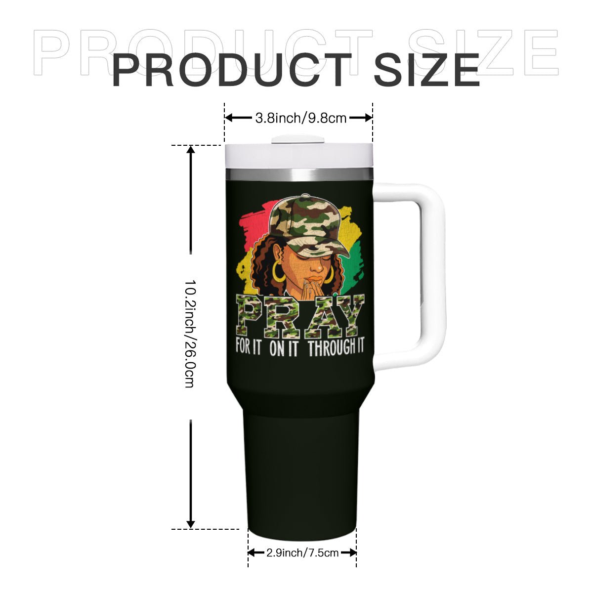 Pray For It Christian Stainless Steel Tumbler 40oz - ClaimedbyGodDesigns