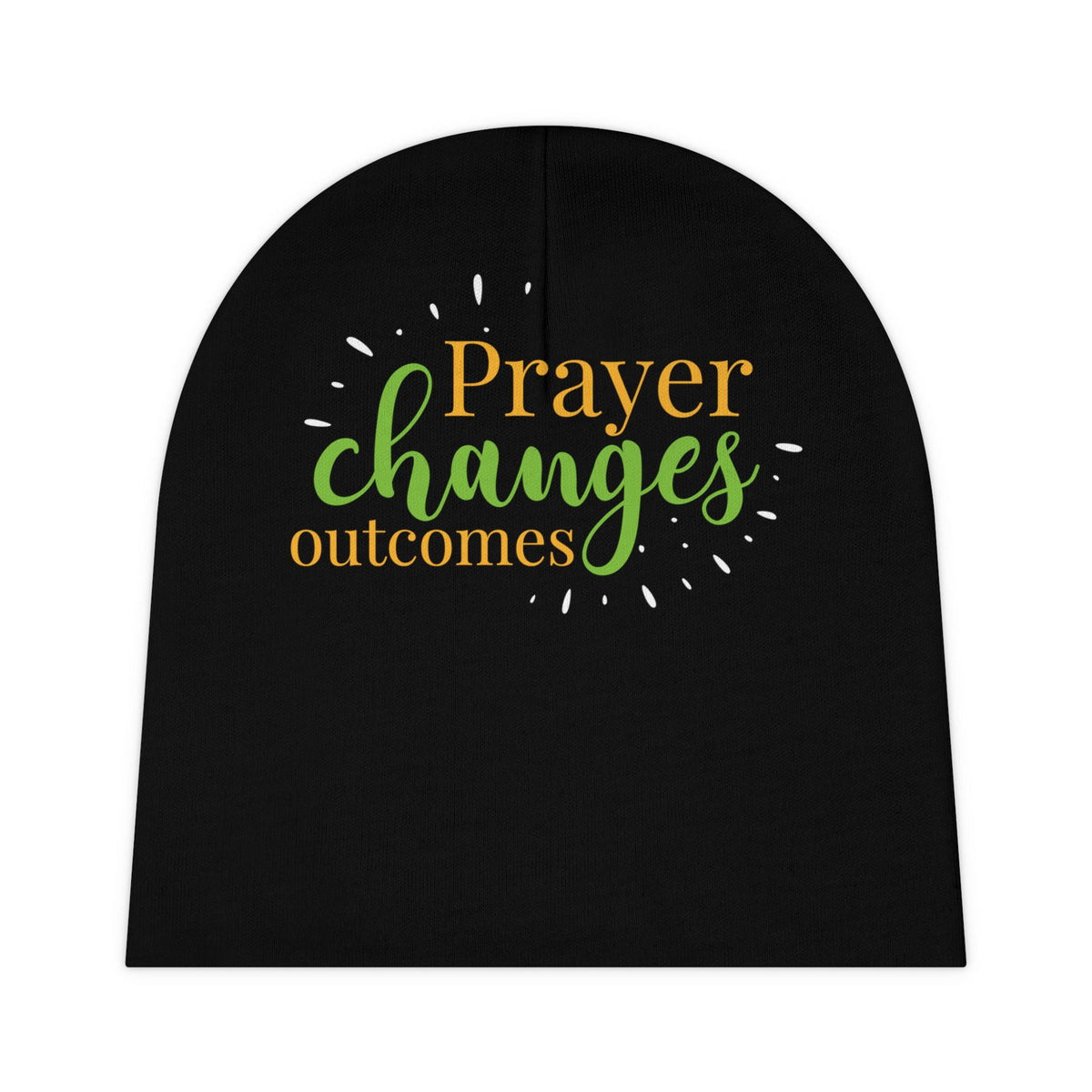 Prayer Changes Outcomes Christian Baby Beanie (AOP) - ClaimedbyGodDesigns
