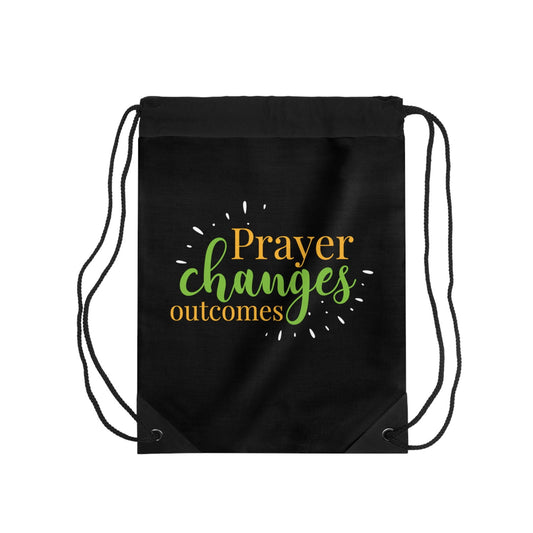 Prayer Changes Outcomes Drawstring Bag - ClaimedbyGodDesigns
