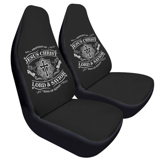 Property Of Jesus Christ Soft and Lightweight Christian Front Car Seat Covers (2pcs) - ClaimedbyGodDesigns