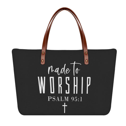 Psalm 95:1 Made To Worship Christian Womens Comfort Tote Bag - ClaimedbyGodDesigns