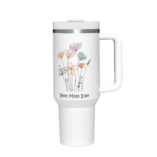Best Mom Ever Elegant 40oz Mother’s Day Christian Tumbler - Stainless Steel Gift Idea - ClaimedbyGodDesigns