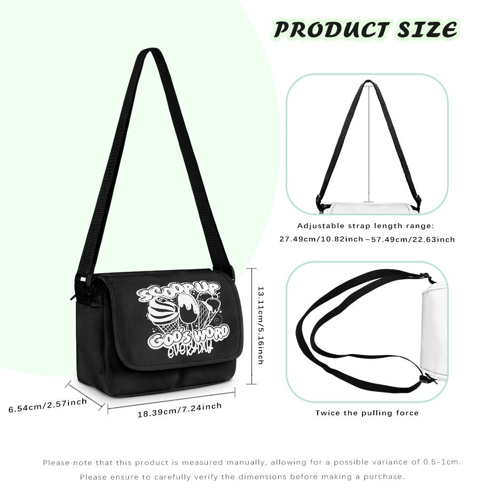 Scoop Up God's Word Everyday Christian Kids Flap Crossbody Bag - ClaimedbyGodDesigns