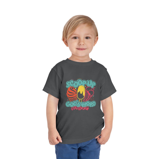 Scoop Up God's Word Everyday Christian Toddler T-Shirt - ClaimedbyGodDesigns