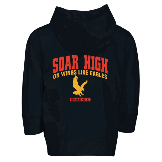 Soar High Toddler Christian Zip Fleece Hooded Sweatshirt - ClaimedbyGodDesigns