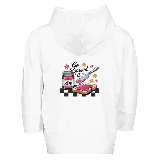 Spread The Gospel Christian Toddler Zip Fleece Hooded Sweatshirt - ClaimedbyGodDesigns