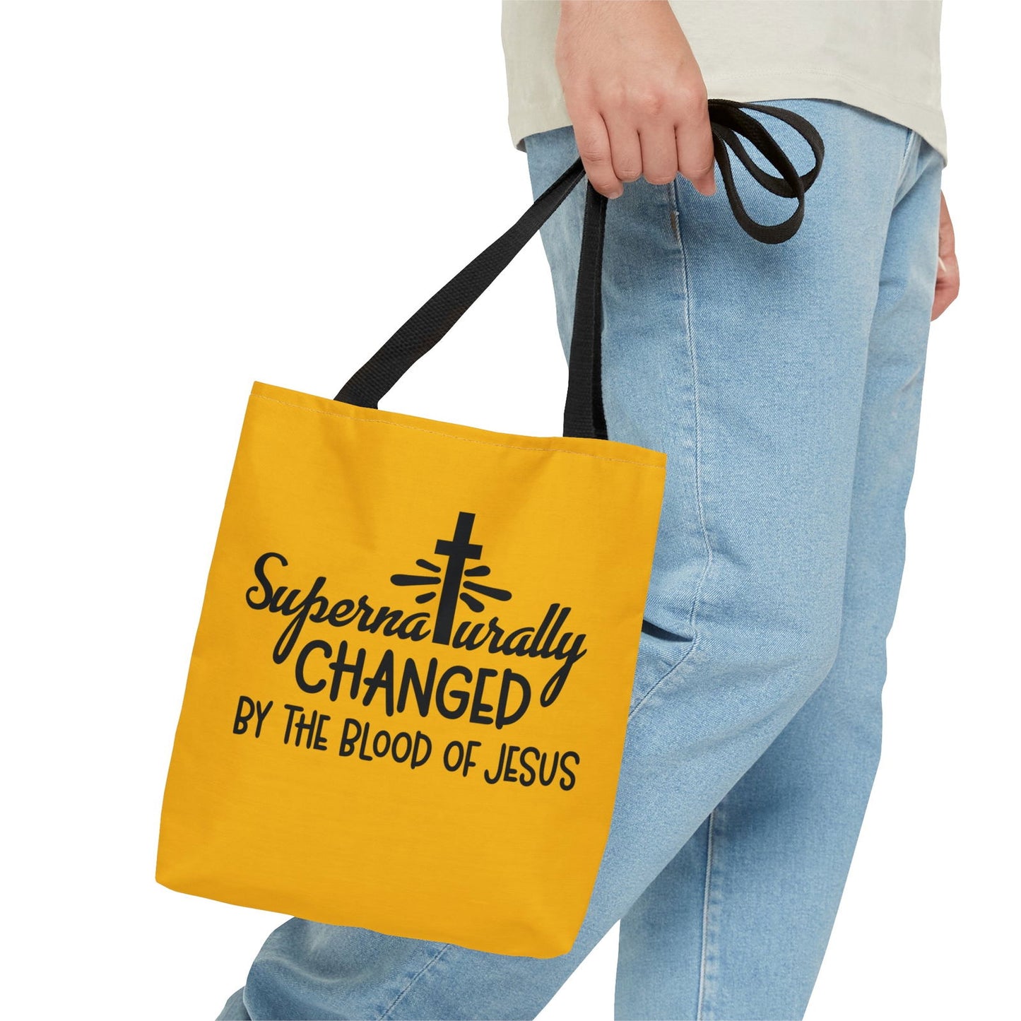 Supernaturally Changed By The Blood Of Jesus Christian Tote Bag - ClaimedbyGodDesigns