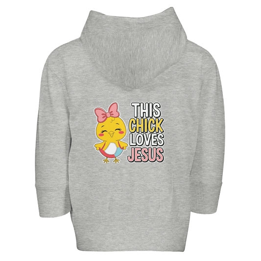 This Chick Christian Toddler Zip Fleece Hooded Sweatshirt - ClaimedbyGodDesigns