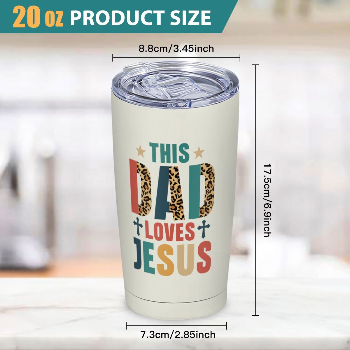 This Dad Loves Him Stainless Steel Tumbler 200z - ClaimedbyGodDesigns