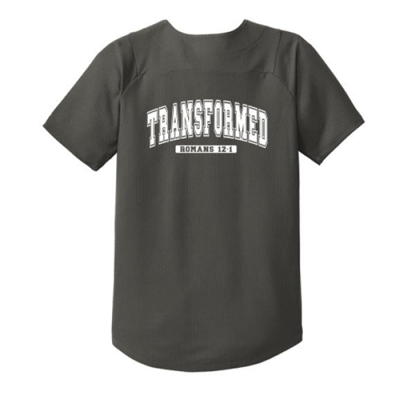 Transformed Youth Christian Full-button Jersey - ClaimedbyGodDesigns