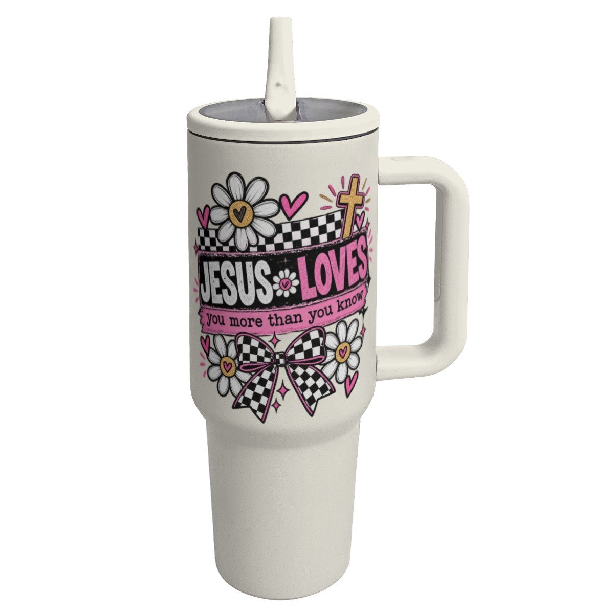 Jesus Loves You More Than You Know Christian 40oz Tumbler - Claimed by God Designs