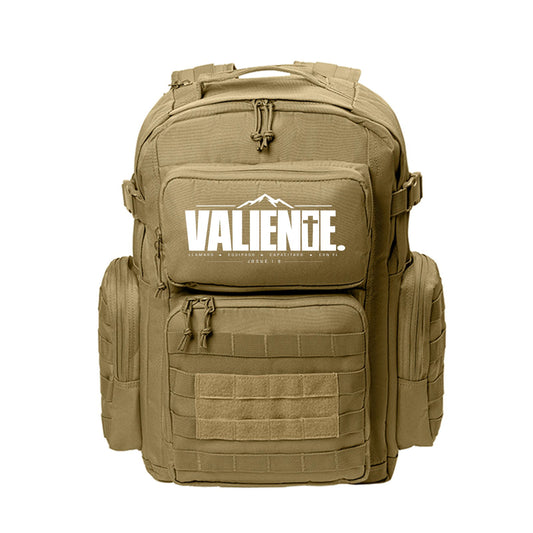 Valiente Christian Backpack Josué 1:9 | Spanish Bible Verse Laptop Backpack - Claimed by God Designs