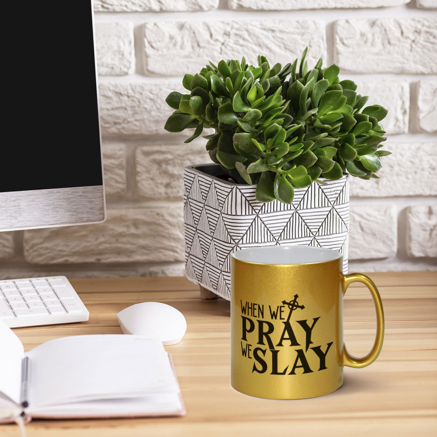 When We Pray Christian Metallic Mug - ClaimedbyGodDesigns