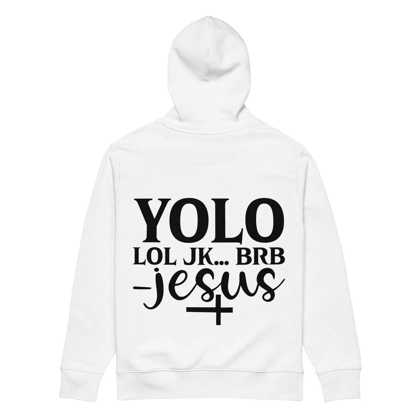 Yolo BRB Funny Unisex Christian essential organic hooded sweatshirt - ClaimedbyGodDesigns