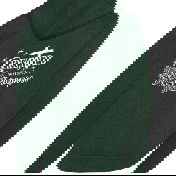 You Are Created With A Purpose Youth Christian Full-Zip Hooded Sweatshirt - ClaimedbyGodDesigns