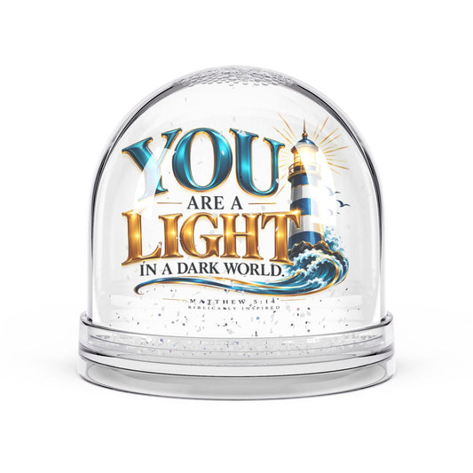 You Are a Light in a Dark World Christian Snow Globe - Claimed by God Designs