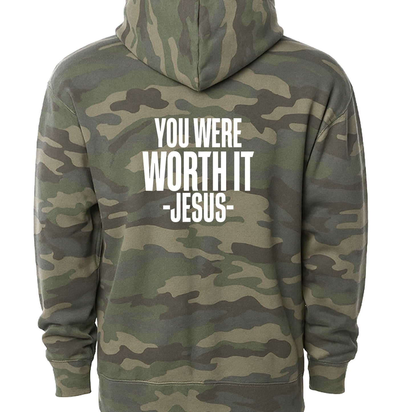 You Were Worth It Signed Jesus Unisex Full-zip Hooded Sweatshirt - ClaimedbyGodDesigns