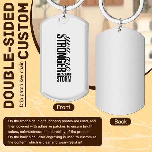 You are stronger than the storm christian stainless steel keychain - ClaimedbyGodDesigns