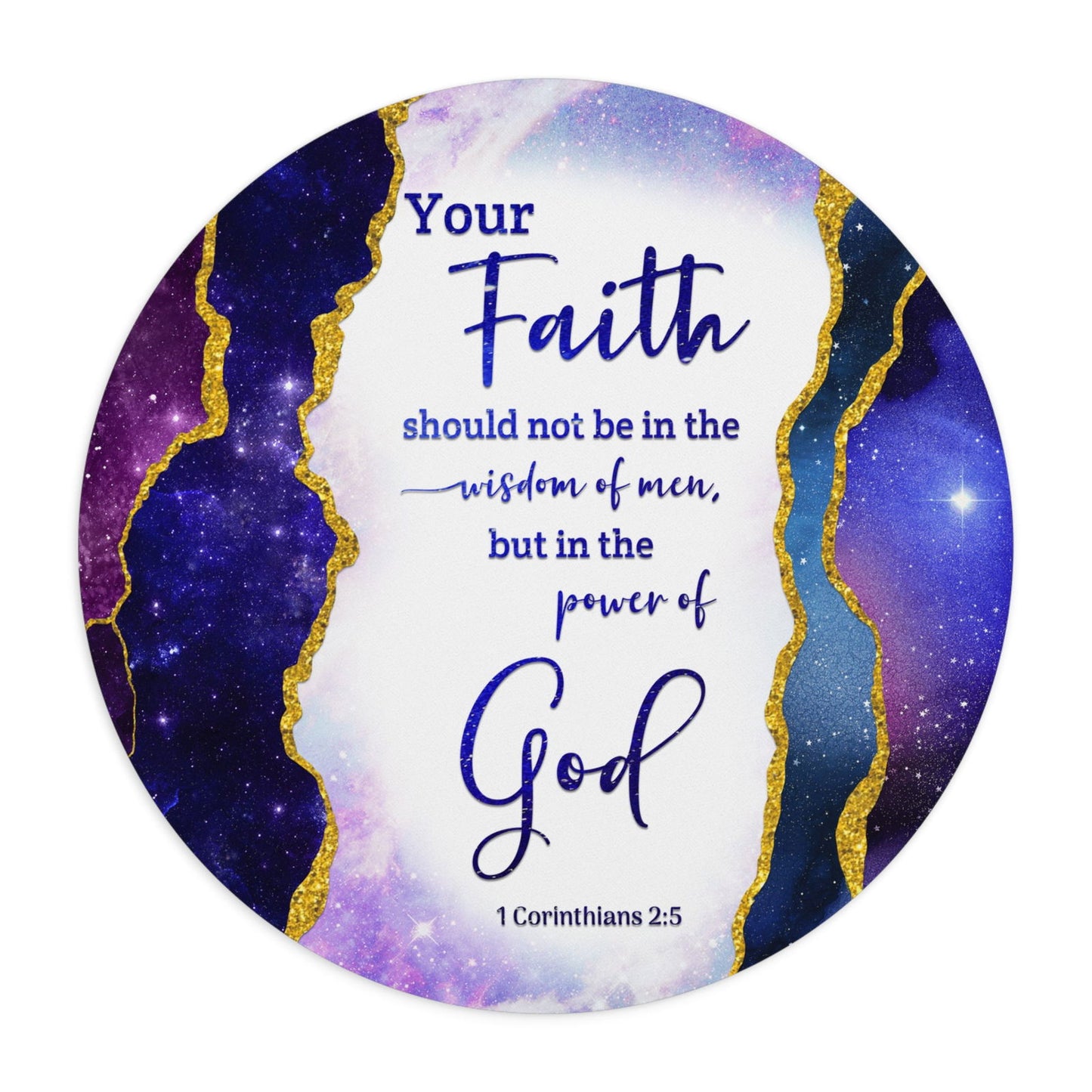 Your Faith Should Be In The Power Of God Christian Mouse Pad - ClaimedbyGodDesigns